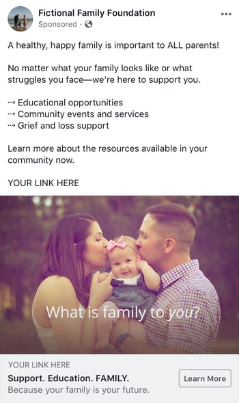 example church family campaign facebook ad 